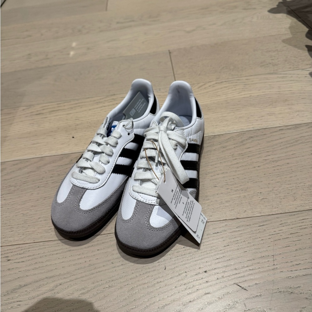 Adidas White and Black Samba Sneakers